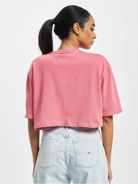 Tommy Jeans t-shirt Oversized Crop College rose