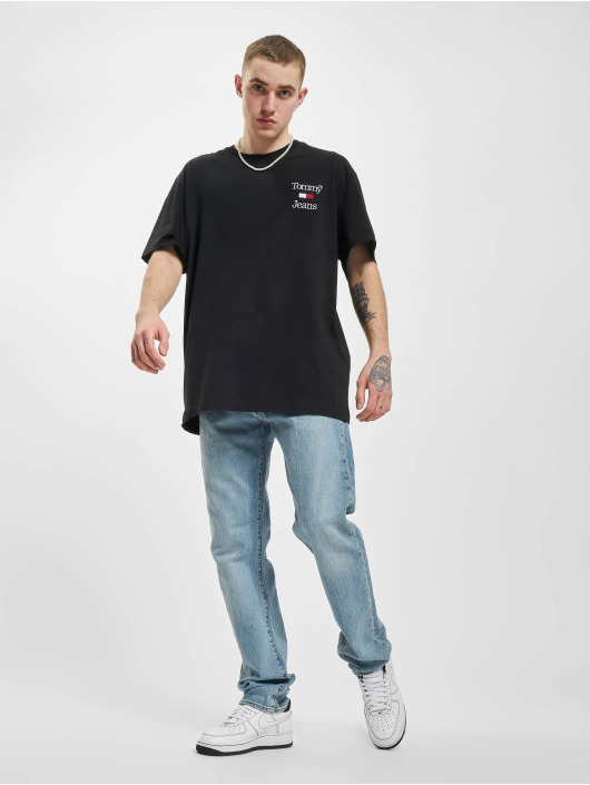 Tommy Jeans T-Shirt Relaxed Chest Logo schwarz