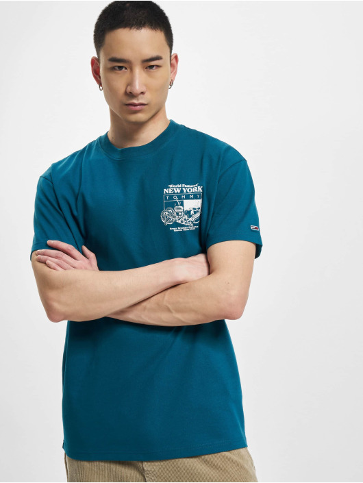 Tommy Jeans T-Shirt NY Finest Food turquoise