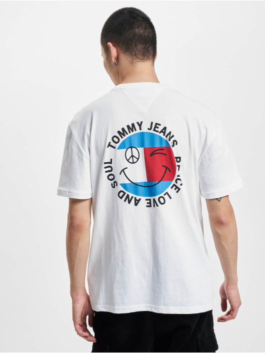 Tommy Jeans T-Shirt Peace Smiley weiß