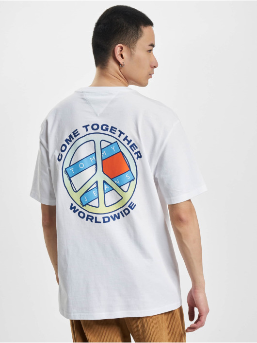Tommy Jeans T-Shirt Together World Peace weiß
