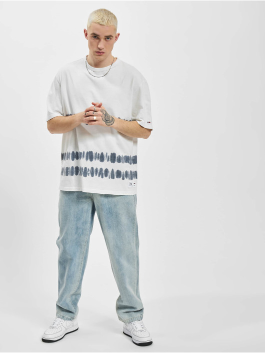 Tommy Jeans T-Shirt Stripe Tie Dye weiß