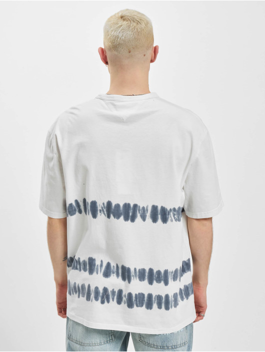 Tommy Jeans t-shirt Stripe Tie Dye wit