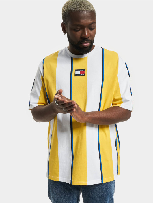 Tommy Jeans Trika Skater Vertical Stripe žlutý
