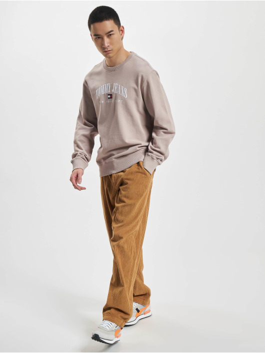 Tommy Jeans trui Regular Small Varsity Crew beige