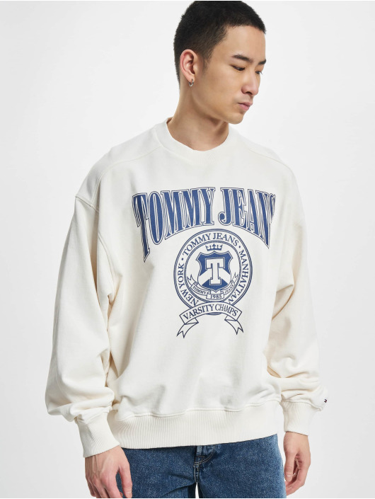 Tommy Jeans trui Comfort Varsity Crew wit