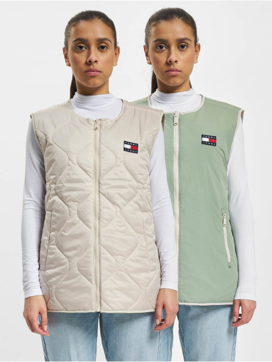 Tommy Jeans Weste Reversible Quilt grün