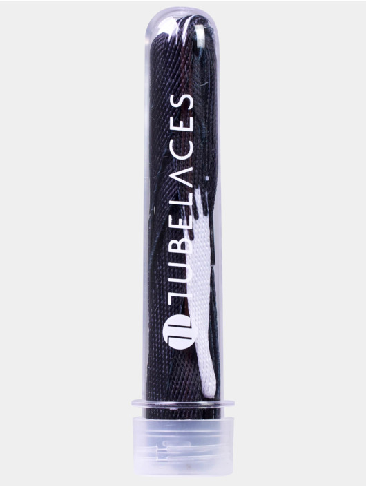 Tubelaces Lacet White Flat Trill 5er-Pack noir