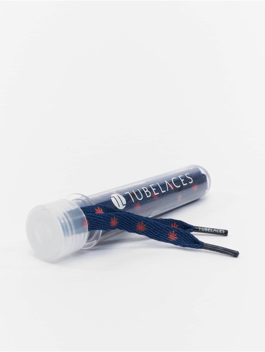 Tubelaces Skolisse White Flat Weed Pack 130 cm blå