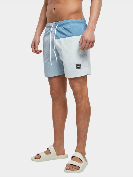 Urban Classics Herren Badeshorts 3 Block in blau