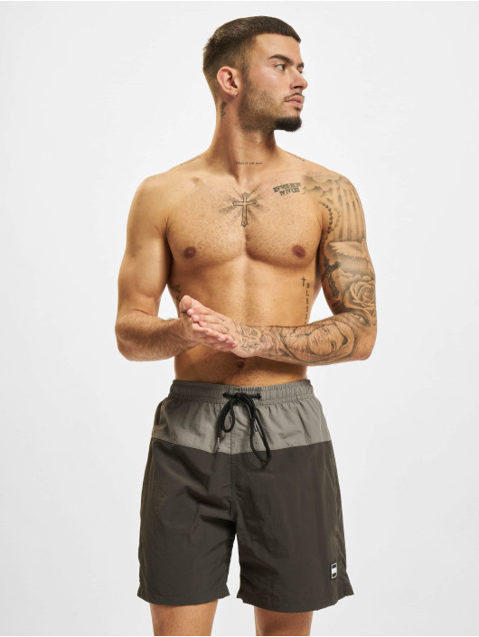 Urban Classics Herren Badeshorts Block Swim in grau