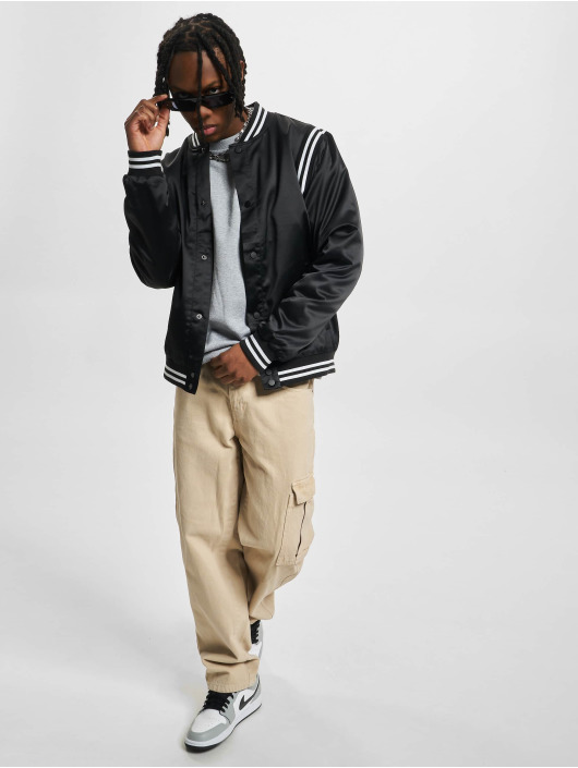 Urban Classics Baseball jack Satin zwart