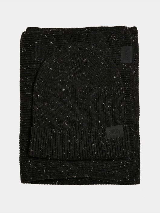 Urban Classics Beanie Nap Yarn Knit Set grå