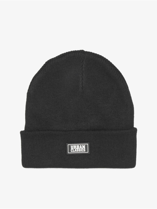 Urban Classics Beanie Plain Stitch Recycled Yarn in schwarz