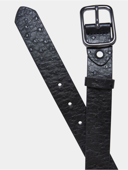 Urban Classics Belt Ostrich Synthetic Leather black