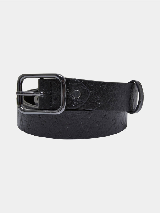 Urban Classics Belt Ostrich Synthetic Leather 2-Pack black