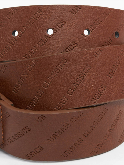 Urban Classics Belts Allover Logo brun