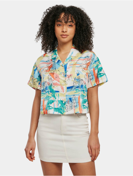 Urban Classics Blouse Ladies Aop Satin Resort bont