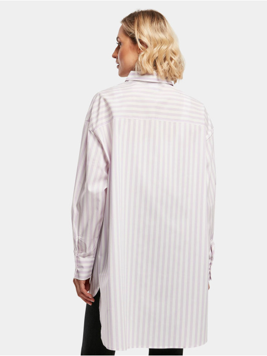 Urban Classics Blus/Tunika Ladies Oversized Stripe vit