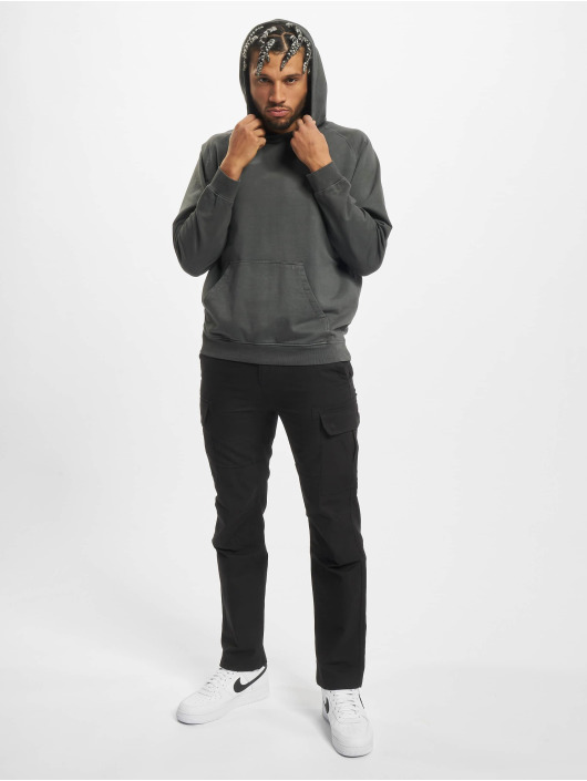 Urban Classics Bluzy z kapturem Overdyed czarny