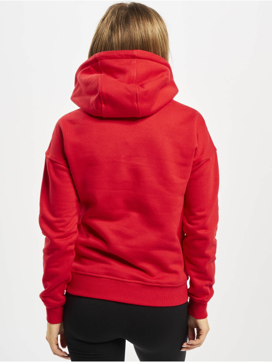 Urban Classics Bluzy z kapturem Ladies czerwony