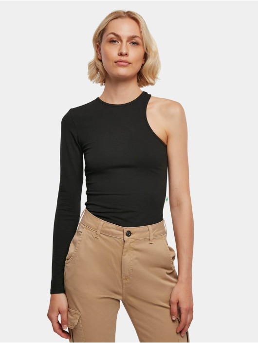 Urban Classics Damen Body Ladies Organic Stretch Asymmetric in schwarz