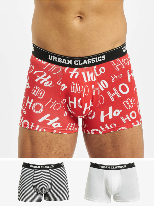 Urban Classics Bokserki Boxer Shorts 3-Pack Hohoho czerwony