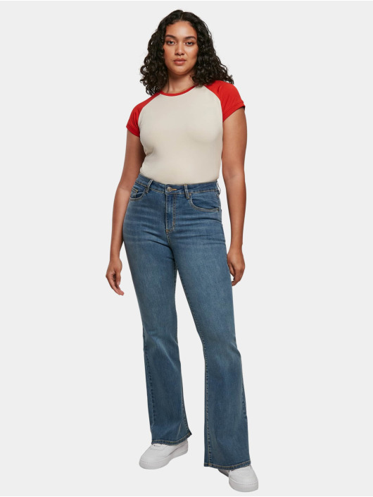 Urban Classics Boot cut jeans Ladies High Waist Flared blauw