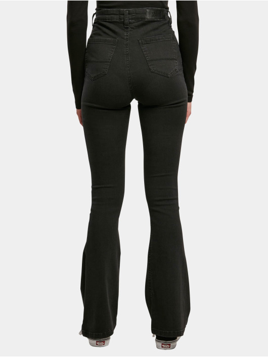 Urban Classics Bootcut Jeans Ladies Super Stretch Bootcut Denim black