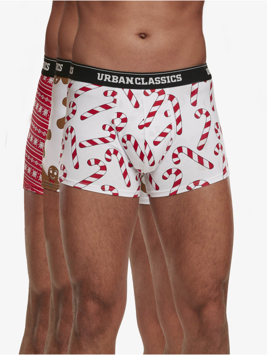 Urban Classics Boxer Christmas Fun 3er-Pack blanc