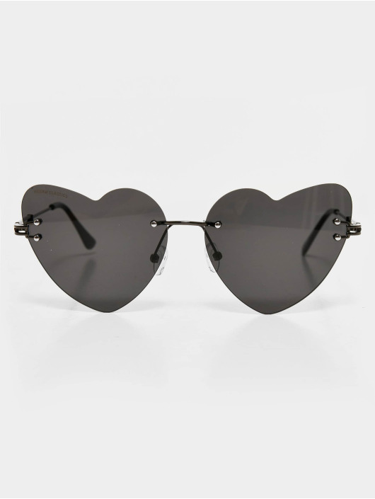 Urban Classics Brýle Heart With Chain čern