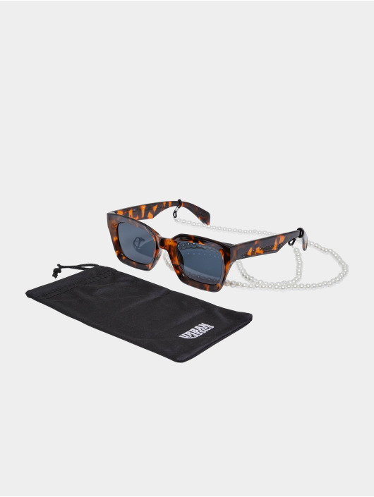 Urban Classics Brýle Sunglasses Poros With Chain žlutý