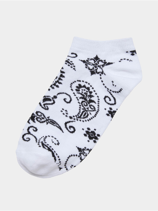 Urban Classics Calzino Bandana Pattern No Show bianco