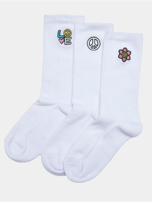 Urban Classics Calzino Peace Icon bianco