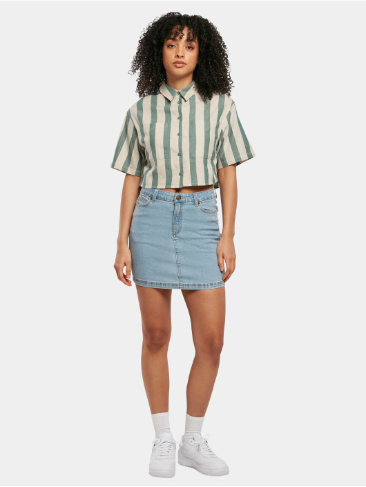Urban Classics Camicia/Blusa Ladies Short Oversized verde