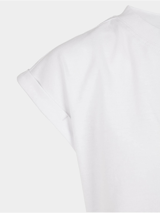 Urban Classics Camiseta Girls Organic Extended Shoulder blanco