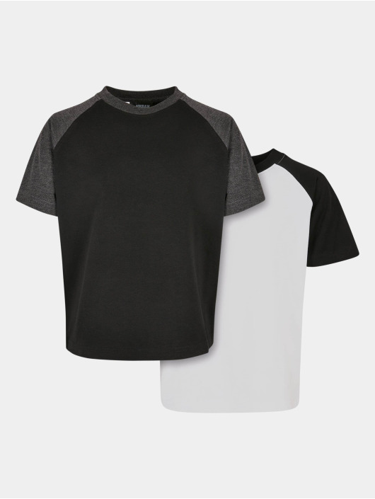 Urban Classics Camiseta Boys Raglan Contrast 2-Pack blanco