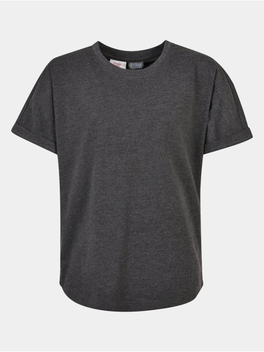 Urban Classics Camiseta Boys Long Shaped Turnup 2-Pack gris