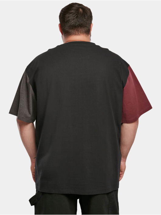 Urban Classics Camiseta Organic Oversized Colorblock negro