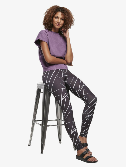 Urban Classics Camiseta Ladies Short Pigment Dye Cut On Sleeve púrpura