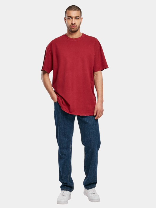 Urban Classics Camiseta Oversized Distressed rojo
