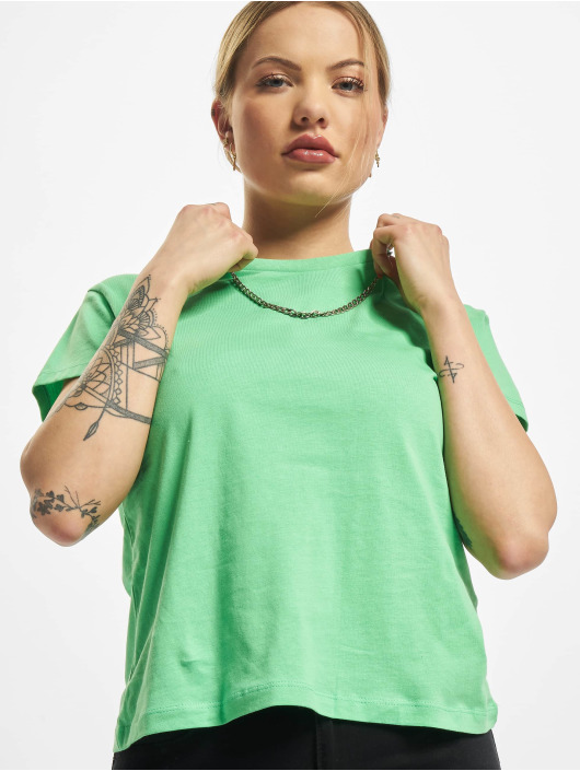Urban Classics Camiseta Ladies Basic Box verde
