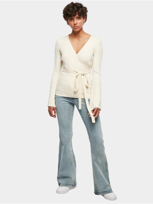 Urban Classics Cardigan Ladies Rib Knit Wrapped beige