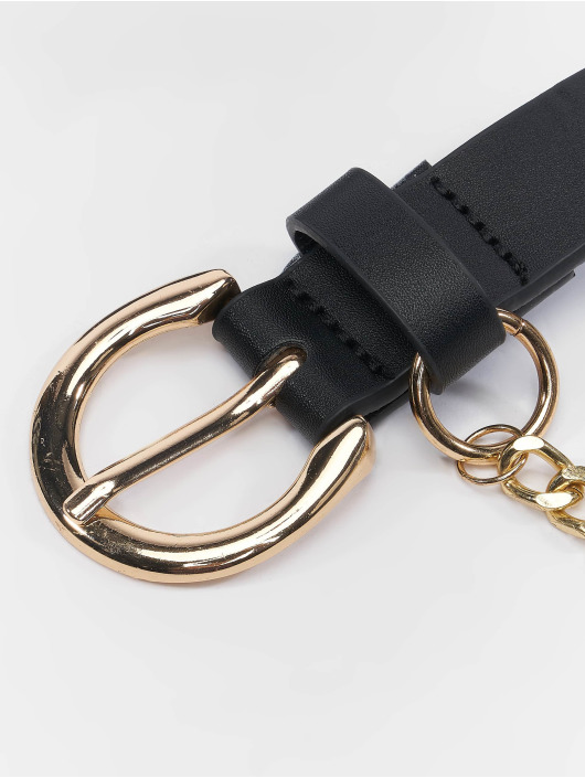 Urban Classics Ceinture Synthetic Leather With Chain noir