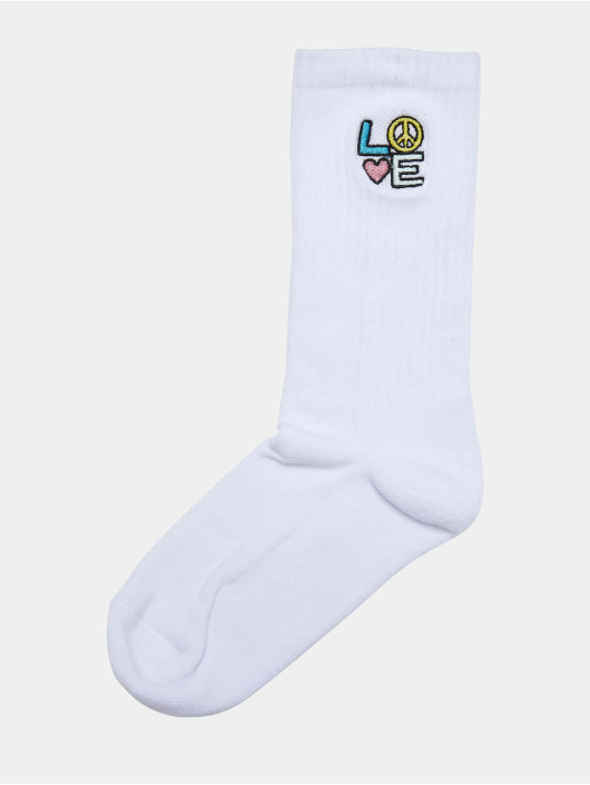 Urban Classics Chaussettes Peace Icon blanc