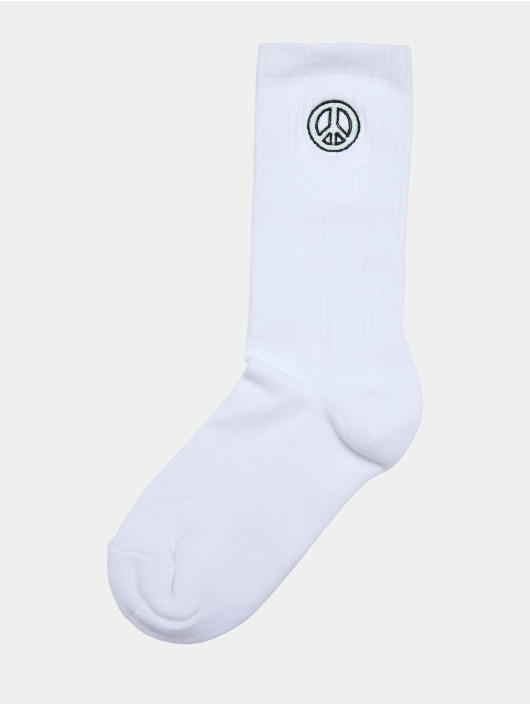 Urban Classics Chaussettes Peace Icon blanc