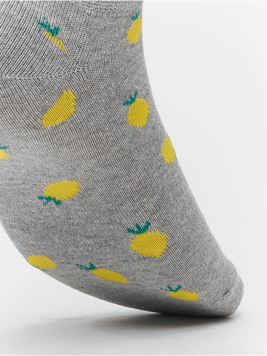 Urban Classics Chaussettes Recycled Yarn Fruit Invisible 4-Pack gris