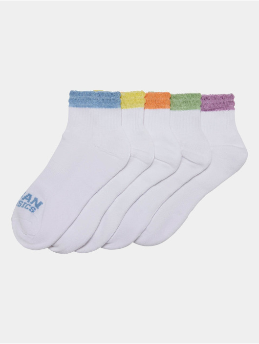 Urban Classics Chaussettes Colored Lace Cuff 5-Pack multicolore