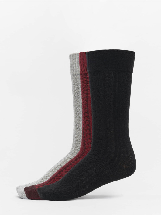 Urban Classics Chaussettes Cosy Jaquard 3-Pack noir