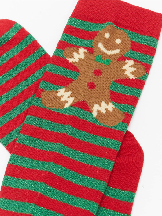 Urban Classics Chaussettes Christmas Overknees rouge